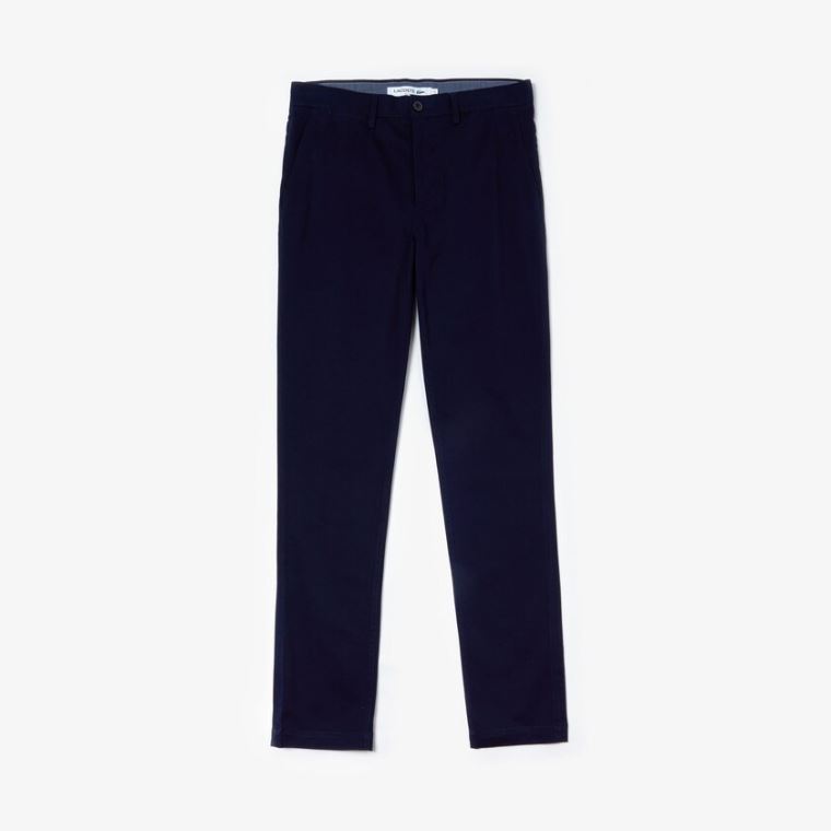 Lacoste Slim Fit Stretch Gabardine Chino Pants Mørkeblå Blå | 4b9miS9L