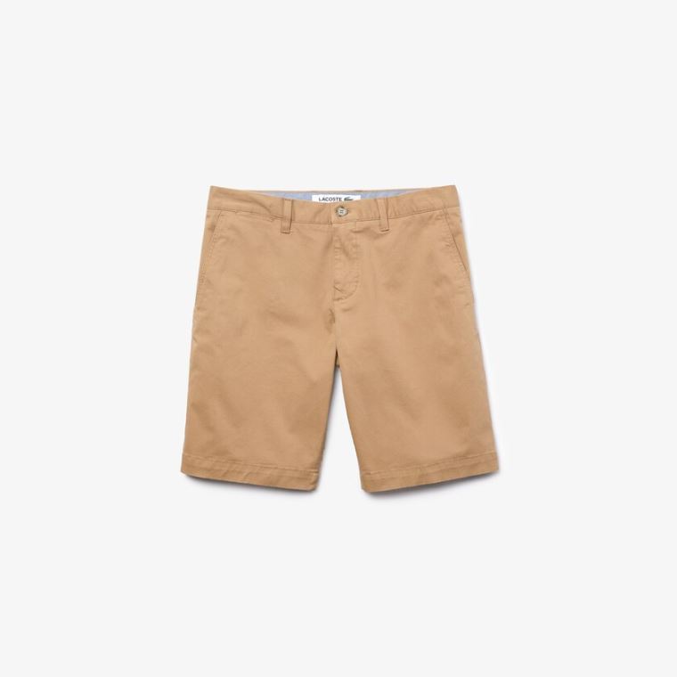 Lacoste Slim Fit Stretch Gabardine Shorts Beige | eSYipMli