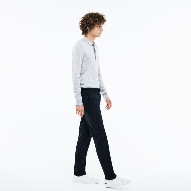 Lacoste Slim Fit Stretch Twill Chino Pants Mørkeblå Blå | nINEstb2