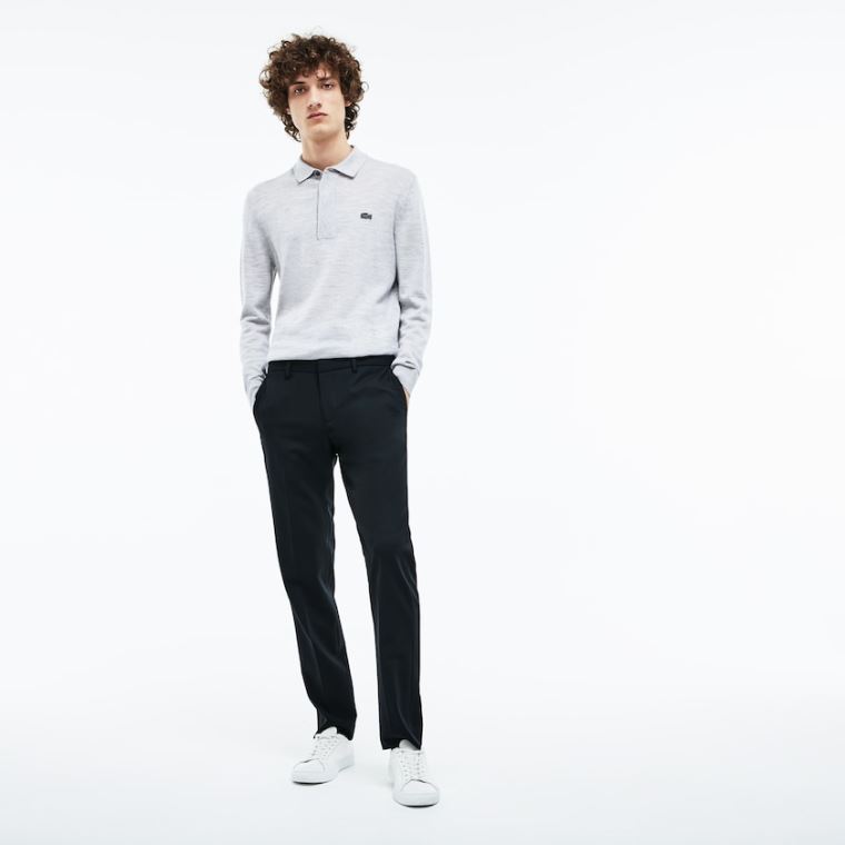 Lacoste Slim Fit Stretch Twill Chino Pants Mørkeblå Blå | nINEstb2