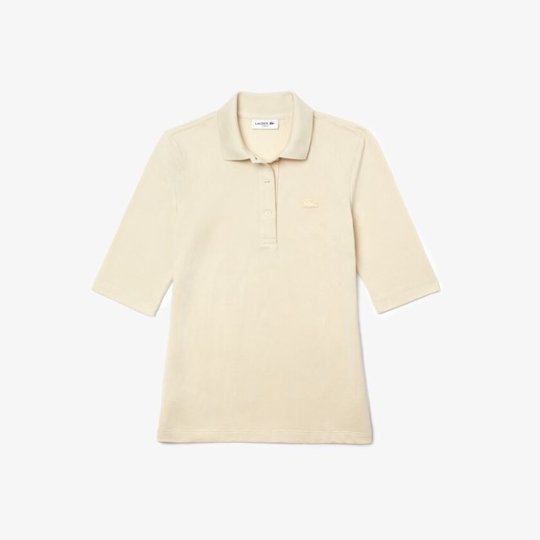 Lacoste Slim Fit Supple Bomulds Polo Beige | YBbzeLVV