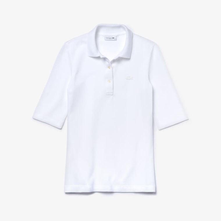 Lacoste Slim Fit Supple Bomulds Polo Hvide | 4NtwMeDs