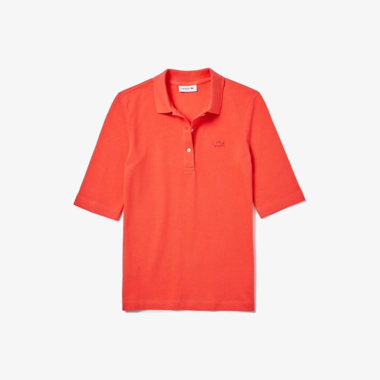 Lacoste Slim Fit Supple Bomulds Polo Rød | 7OyZKpZh