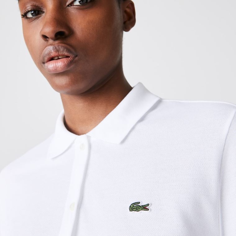 Lacoste Soft Bomulds Oxford Stil Polo Shirt Hvide | 6FNtp7O5