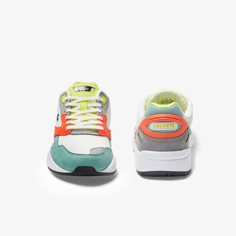 Lacoste Storm 96 LO Mesh and Læder Sneakers Orange Lysegrøn | diZkpz2K