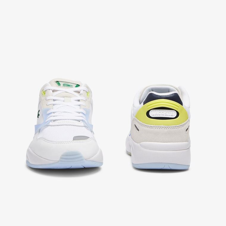 Lacoste Storm 96 LO Tekstil and Læder Sneakers Hvide Koral | 4l3yh1ZI