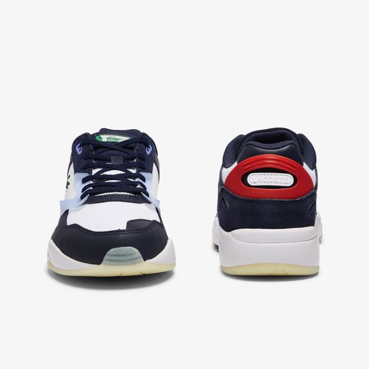 Lacoste Storm 96 LO Tekstil and Læder Sneakers Mørkeblå | 5dX1fnBl