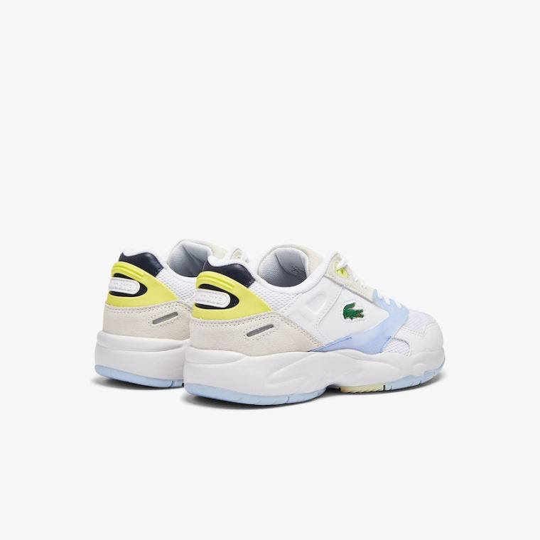 Lacoste Storm 96 LO Tekstil and Læder Sneakers Hvide Koral | ZU42IYzg