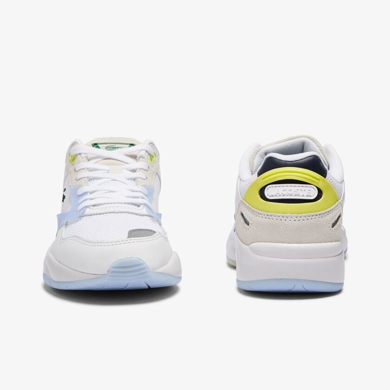 Lacoste Storm 96 LO Tekstil and Læder Sneakers Hvide Koral | ZU42IYzg