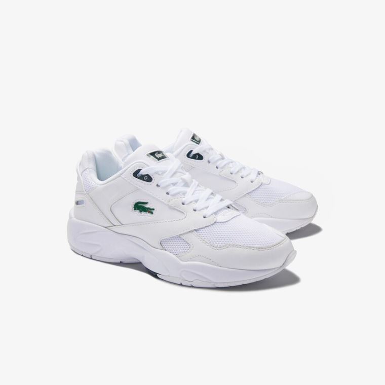 Lacoste Storm 96 LO Tekstil and Læder Sneakers Hvide | fPYuXZhA