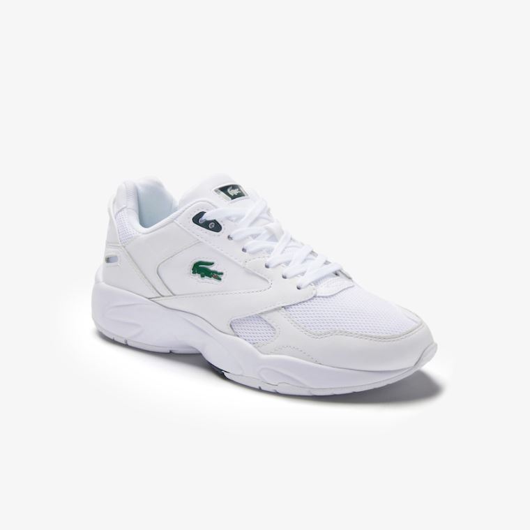 Lacoste Storm 96 LO Tekstil and Læder Sneakers Hvide | fPYuXZhA