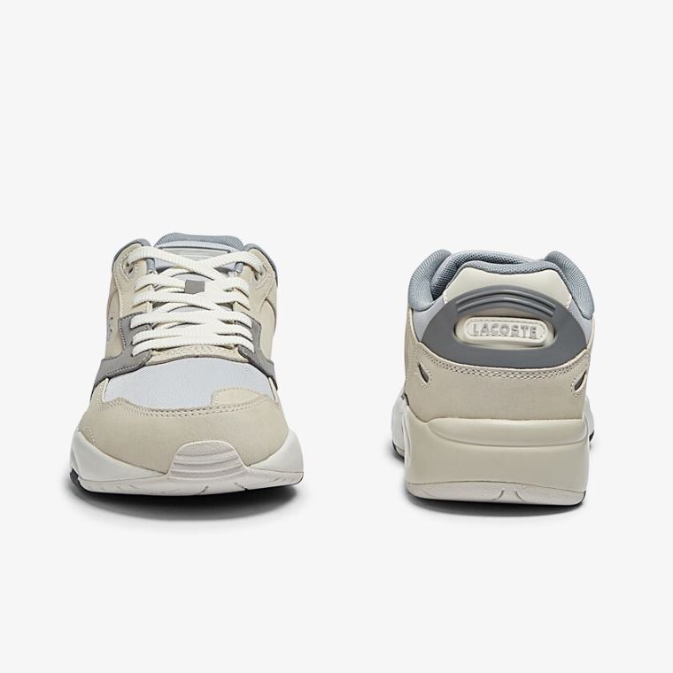 Lacoste Storm 96 Lo Nubuck Læder Sneakers Beige Grå | zMmpRIiP