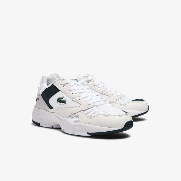 Lacoste Storm 96 Lo Syntetisk and Læder Sneakers Hvide | GDWfFj3e