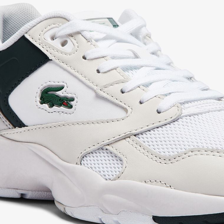 Lacoste Storm 96 Lo Syntetisk and Læder Sneakers Hvide | GDWfFj3e