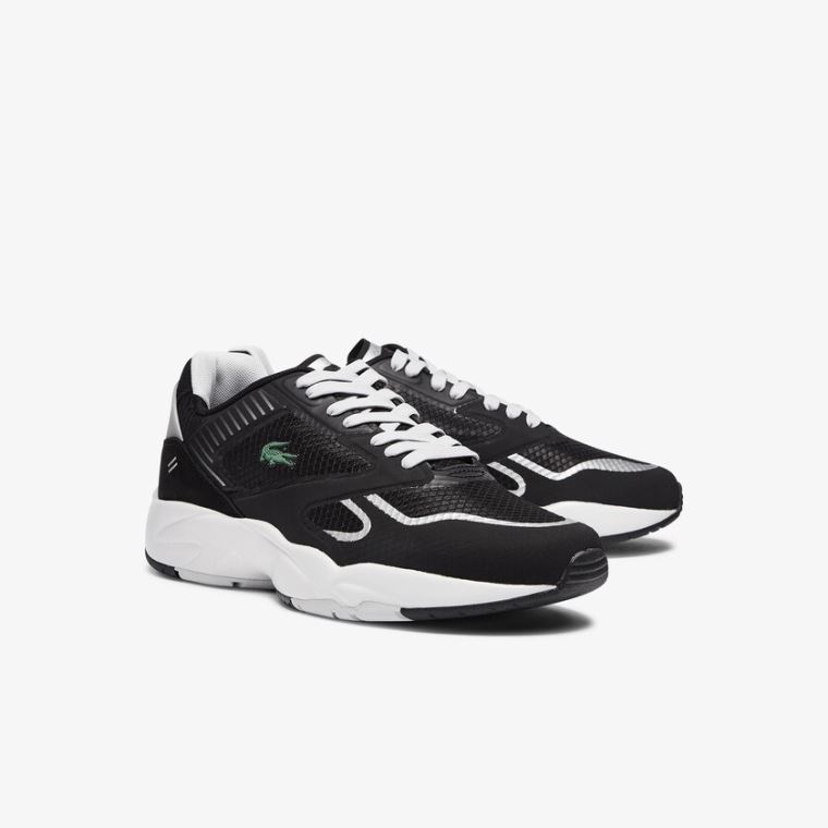 Lacoste Storm 96 Nano Tekstil Sneakers Sort Lysegrå | 50G507OR