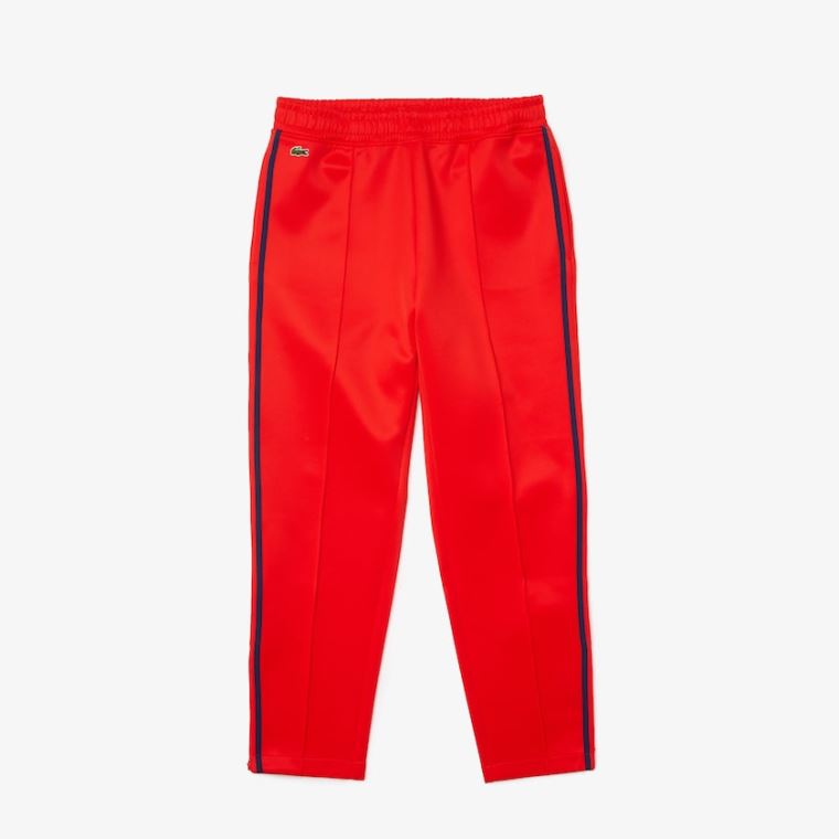 Lacoste Straight Cut Contrast Bands Tracksuit Pants Rød Blå Rød | mKEq2iNs