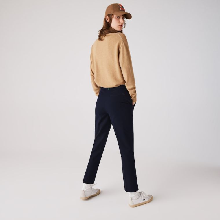 Lacoste Stretch Bomulds Chinos Mørkeblå Blå | G4XL5lpY