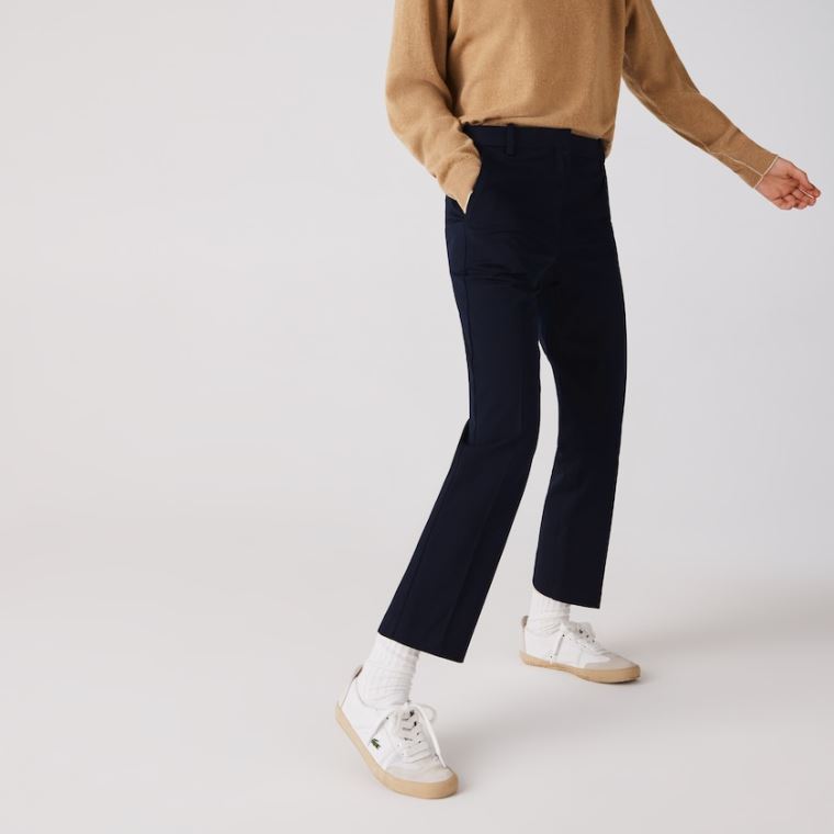 Lacoste Stretch Bomulds Chinos Mørkeblå Blå | G4XL5lpY