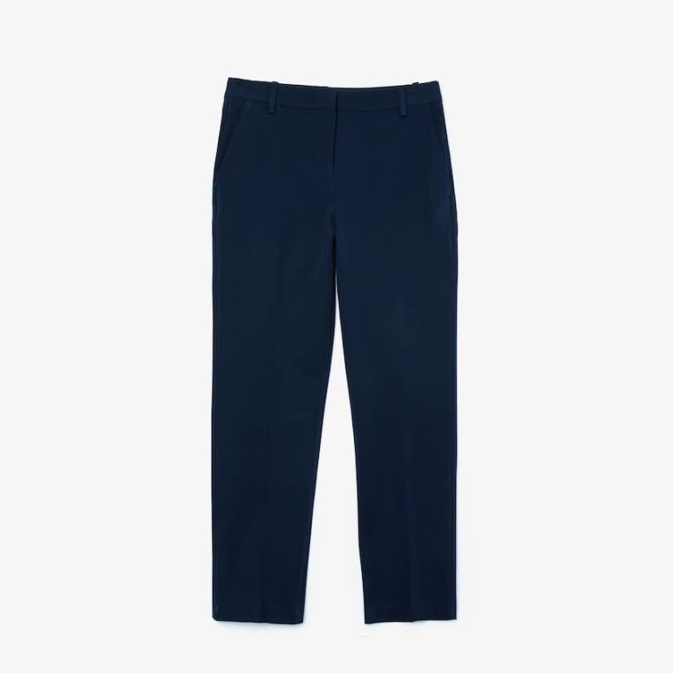 Lacoste Stretch Bomulds Chinos Mørkeblå Blå | G4XL5lpY