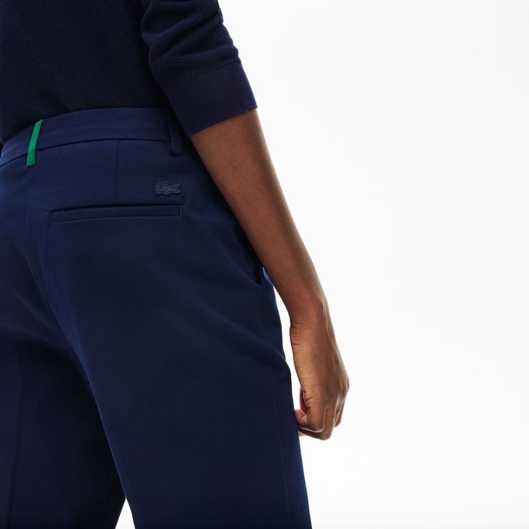 Lacoste Stretch Bomulds Chinos Mørkeblå Blå | G4XL5lpY