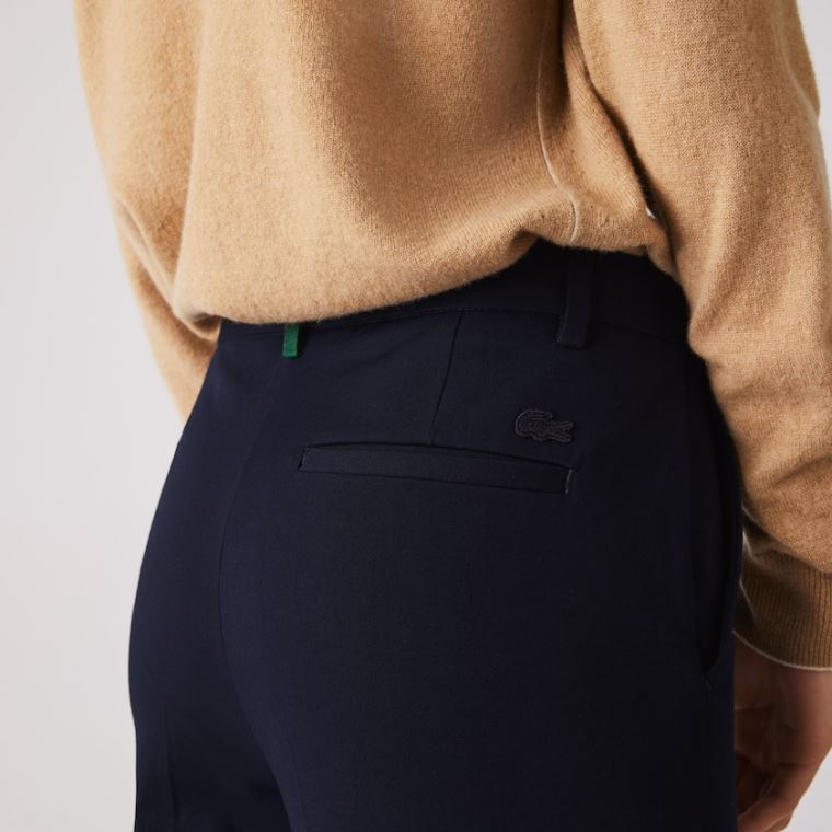 Lacoste Stretch Bomulds Chinos Mørkeblå Blå | G4XL5lpY