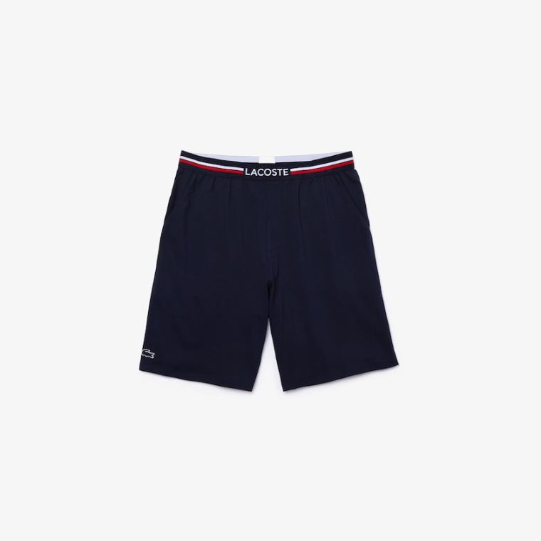 Lacoste Striped-Talje Long Boxer Briefs Mørkeblå Blå | KUfYryAO