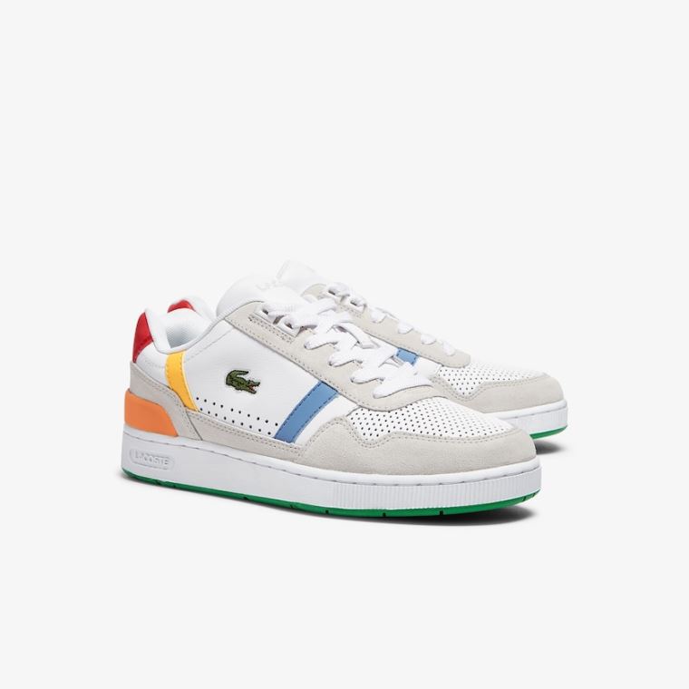 Lacoste T-Clip Læder x Polaroid Sneakers Hvide Grøn | LiNdd8no