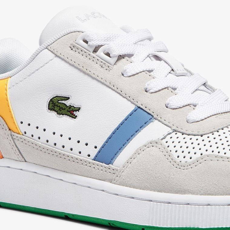 Lacoste T-Clip Læder x Polaroid Sneakers Hvide Grøn | LiNdd8no