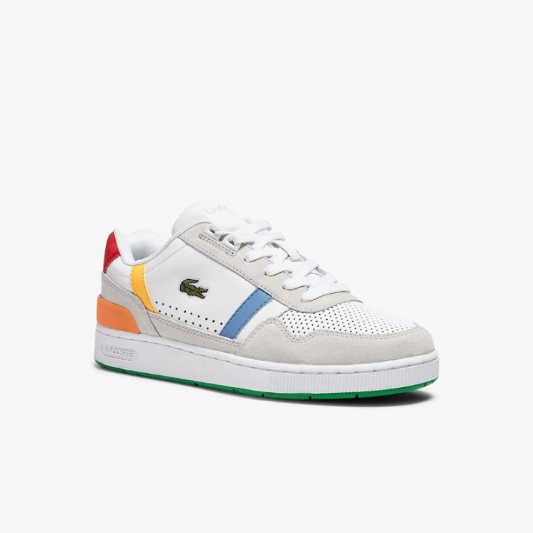 Lacoste T-Clip Læder x Polaroid Sneakers Hvide Grøn | LiNdd8no