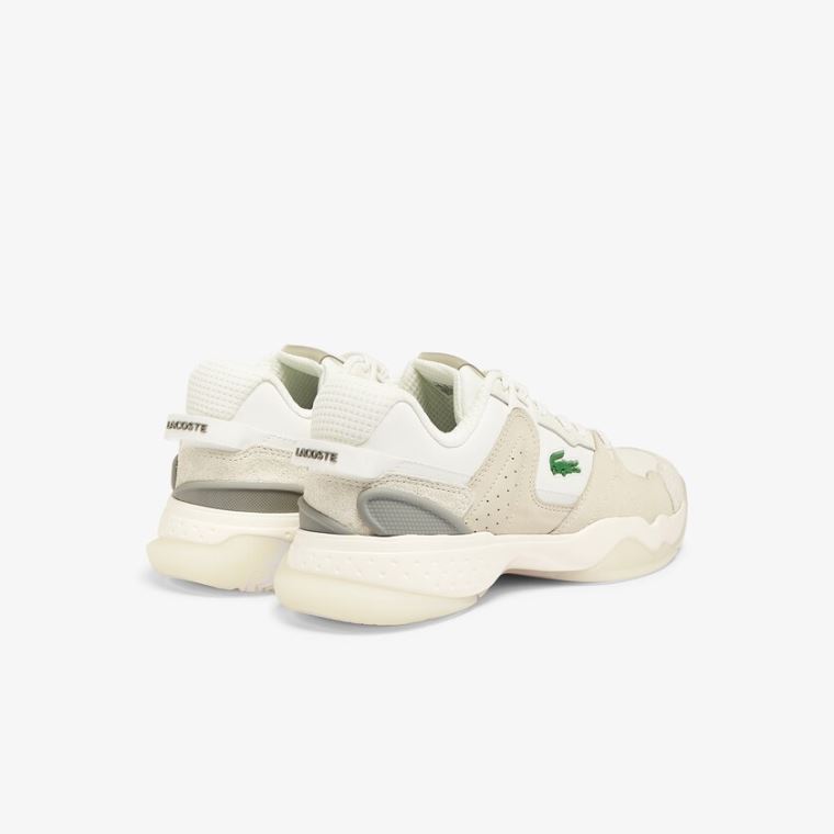 Lacoste T-Point Læder and Ruskind Sneakers Beige | 8pvixzeg