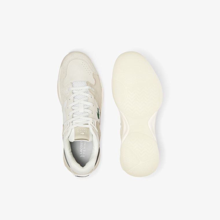 Lacoste T-Point Læder and Ruskind Sneakers Beige | 8pvixzeg