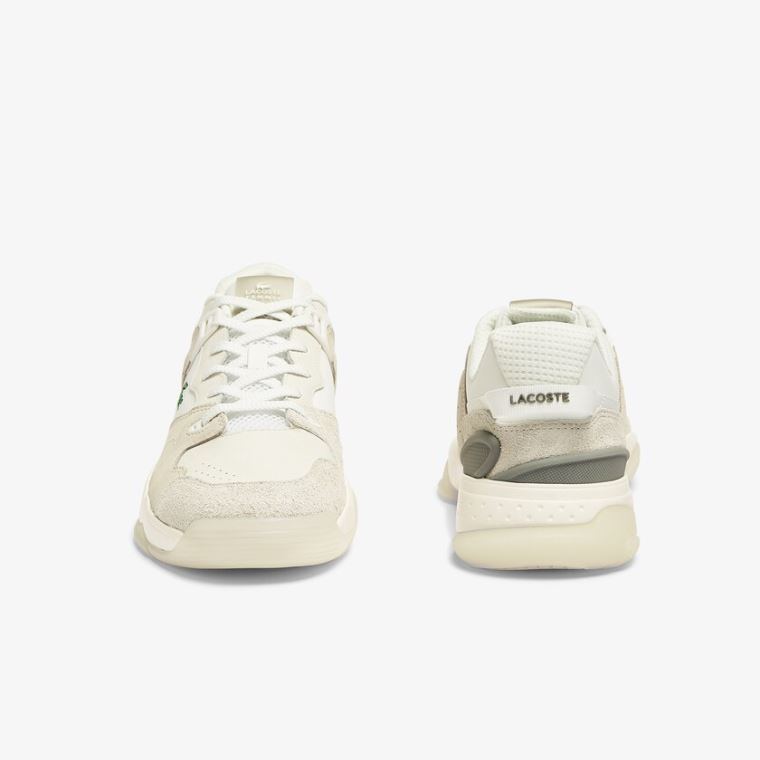 Lacoste T-Point Læder and Ruskind Sneakers Hvide Hvide | xNLFkgCW