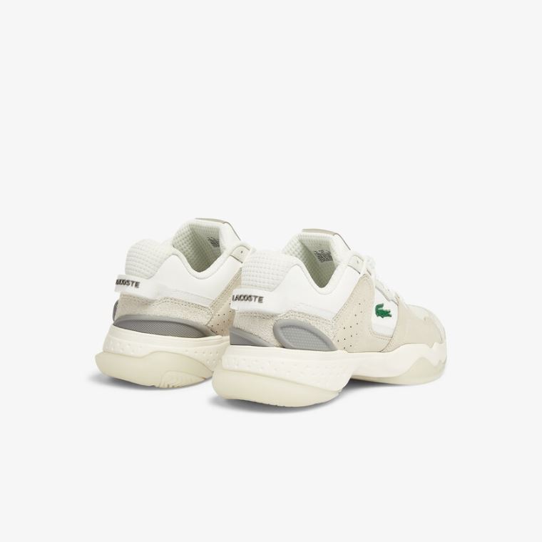 Lacoste T-Point Nubuck Læder Sneakers Beige | y4aO8qIx