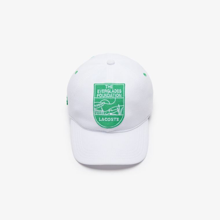 Lacoste & The Everglades Foundation Co-Branded Cap Hvide | uBn21ZKA