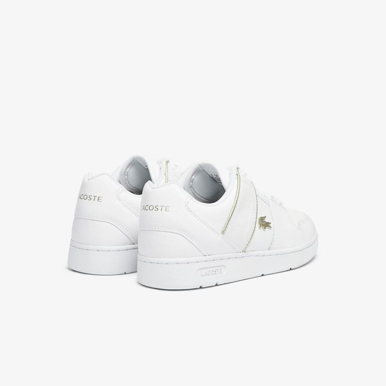 Lacoste Thrill Læder and Syntetisk Sneakers Hvide | 4RPVnCXR