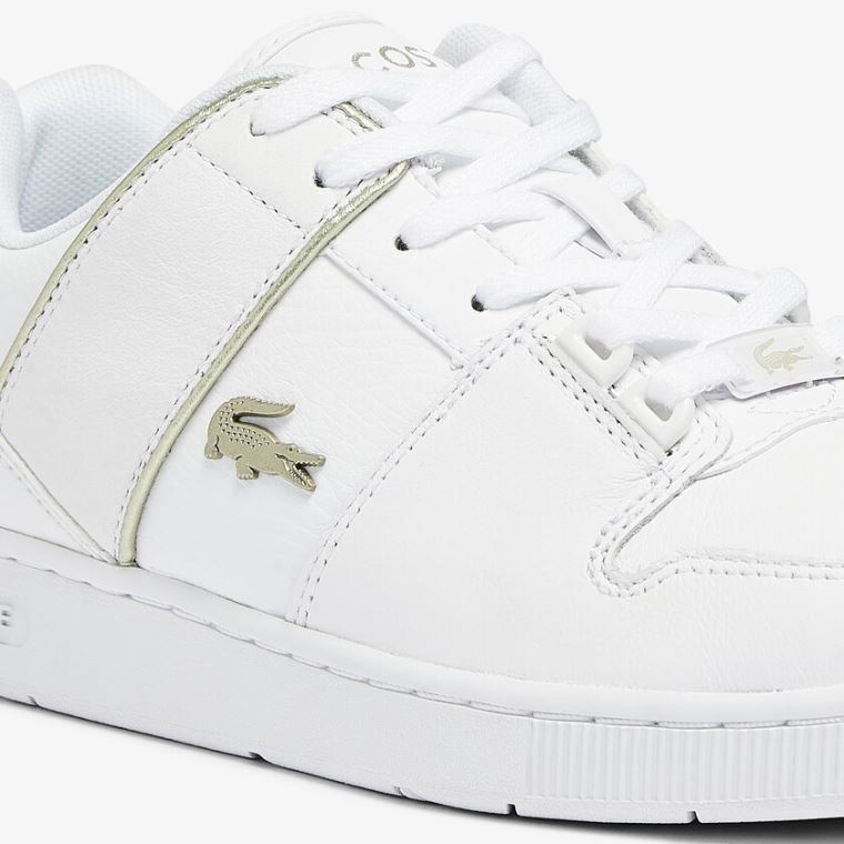 Lacoste Thrill Læder and Syntetisk Sneakers Hvide | 4RPVnCXR