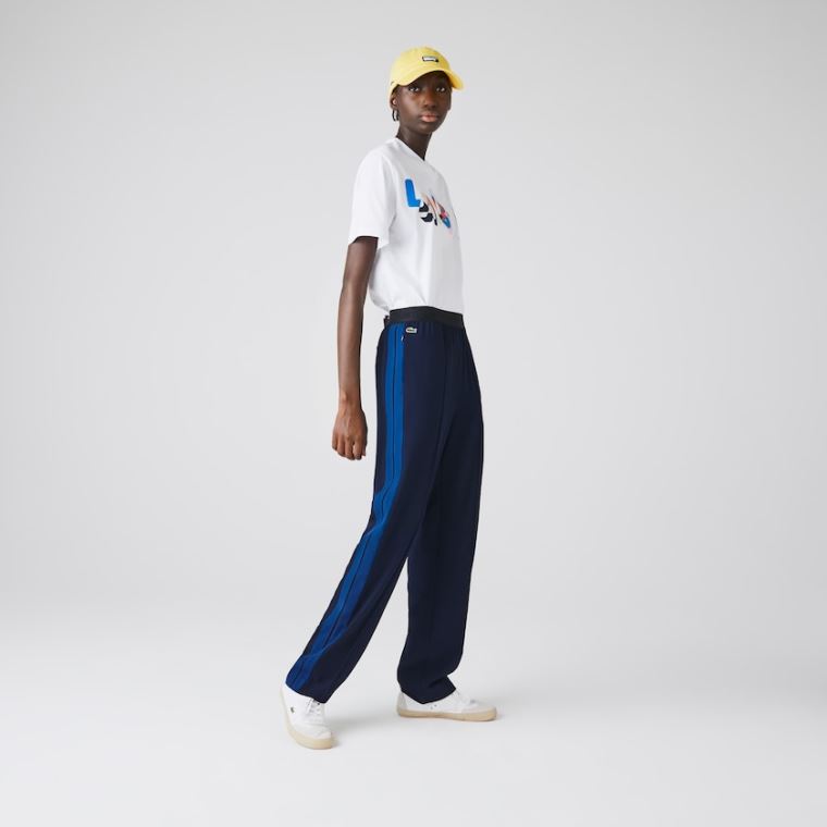 Lacoste Twill Flared Pants Mørkeblå Blå Blå | Uofjd4H4