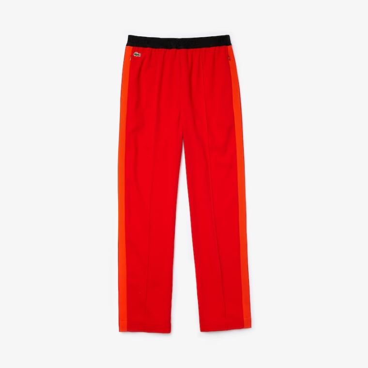 Lacoste Twill Flared Pants Rød | 1fpoA7kO