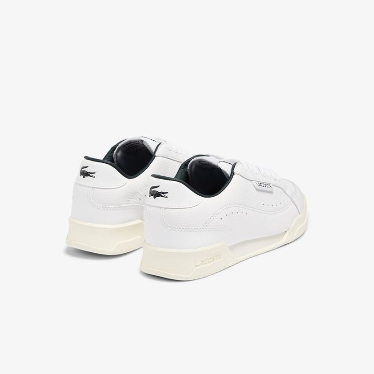 Lacoste Twin Serve Luxe Læder Sneakers Hvide | vIM21GRl