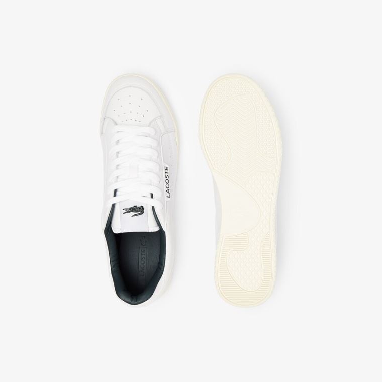 Lacoste Twin Serve Luxe Læder Sneakers Hvide | vIM21GRl