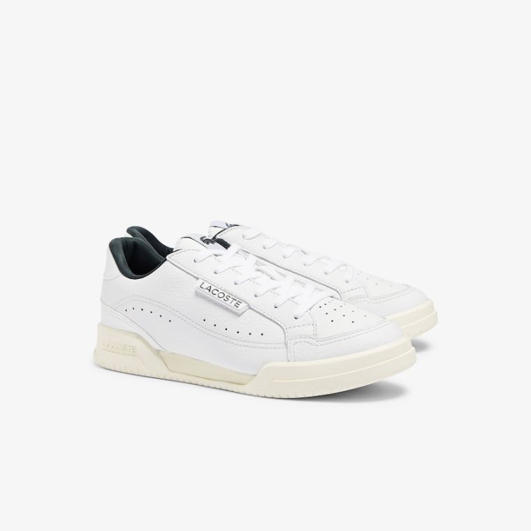 Lacoste Twin Serve Luxe Læder and Syntetisk Sneakers Hvide | IFI4PBz0