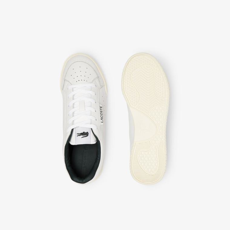 Lacoste Twin Serve Luxe Læder and Syntetisk Sneakers Hvide | IFI4PBz0