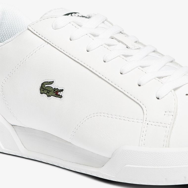 Lacoste Twin Serve Læder Colour-Pop Sneakers Hvide | V5UfUdv5