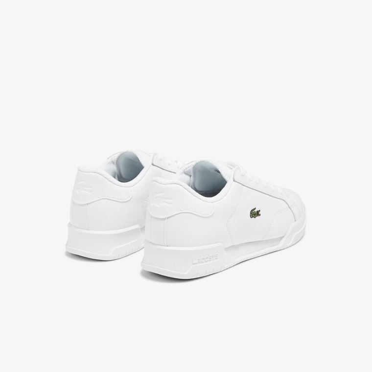 Lacoste Twin Serve Læder Cupsole Sneakers Hvide | s7468ard