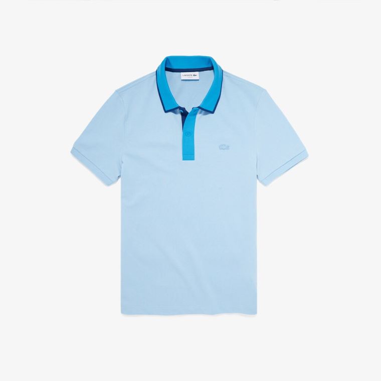 Lacoste Two-Tone Collared Polo Turkis Gul Lilla Lyserød | Ux8HdmBL