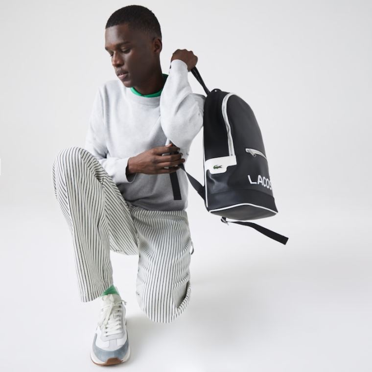 Lacoste Ultimum Coated Canvas Backpack Sort | IqbWZWuf