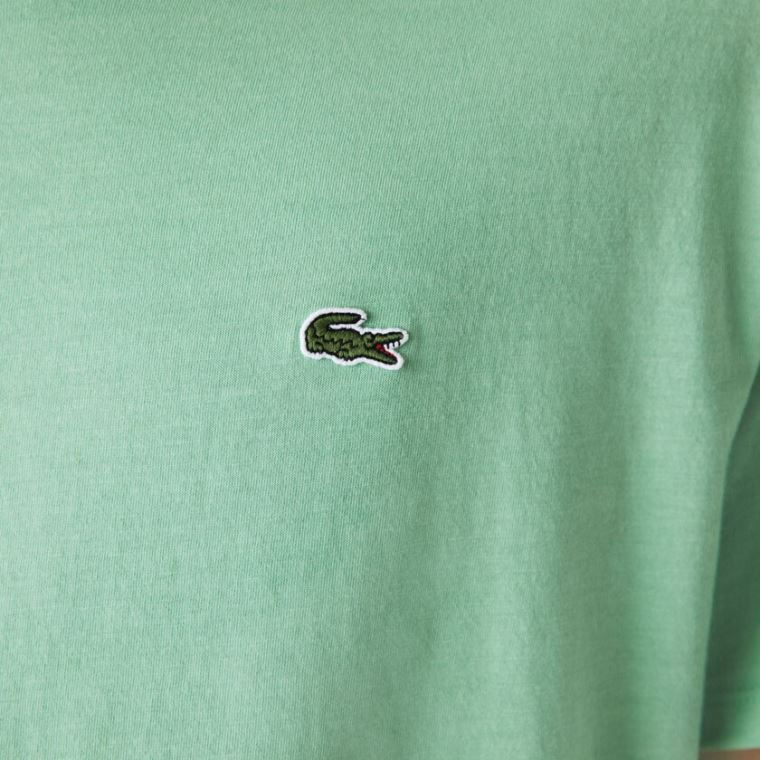 Lacoste V-neck Pima Bomulds Jersey T-shirt Grøn | eg4Er6cG