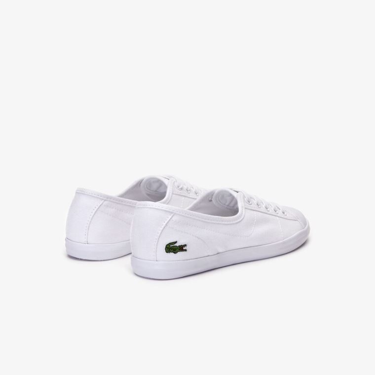 Lacoste Ziane Canvas Sneakers Hvide | DF1vzyyO