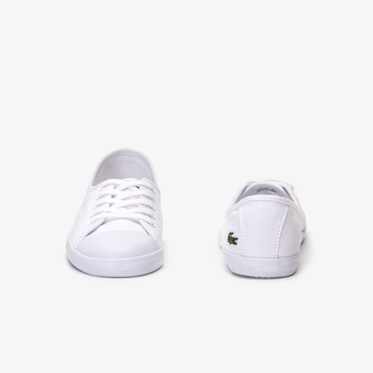 Lacoste Ziane Canvas Sneakers Hvide | DF1vzyyO