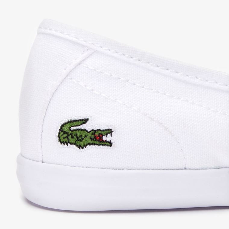 Lacoste Ziane Canvas Sneakers Hvide | DF1vzyyO